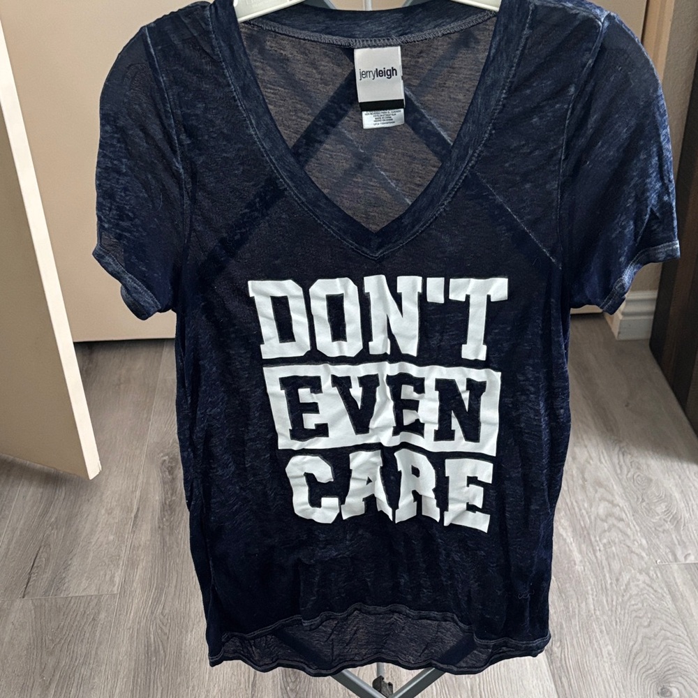 Navy Blue Graphic Women's Top